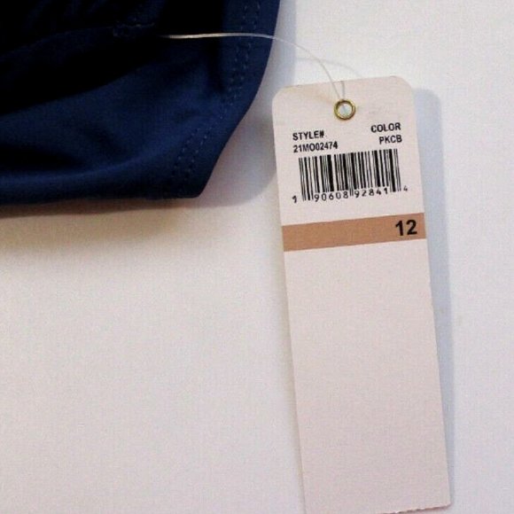 ANNE COLE SIGNATURE Color Block Maillot One-Piece Swimsuit 12 - Picture 5 of 9